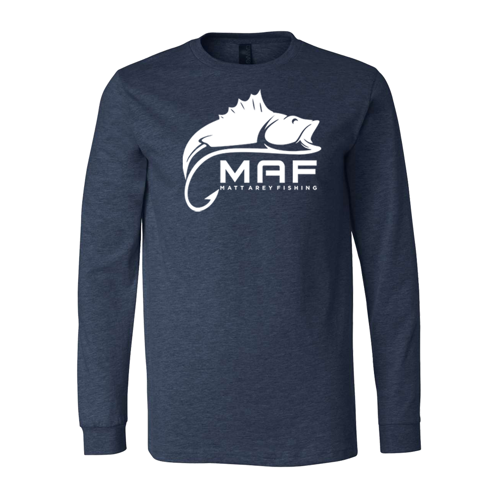 Matt Arey Heather Navy Long Sleeve T-Shirt