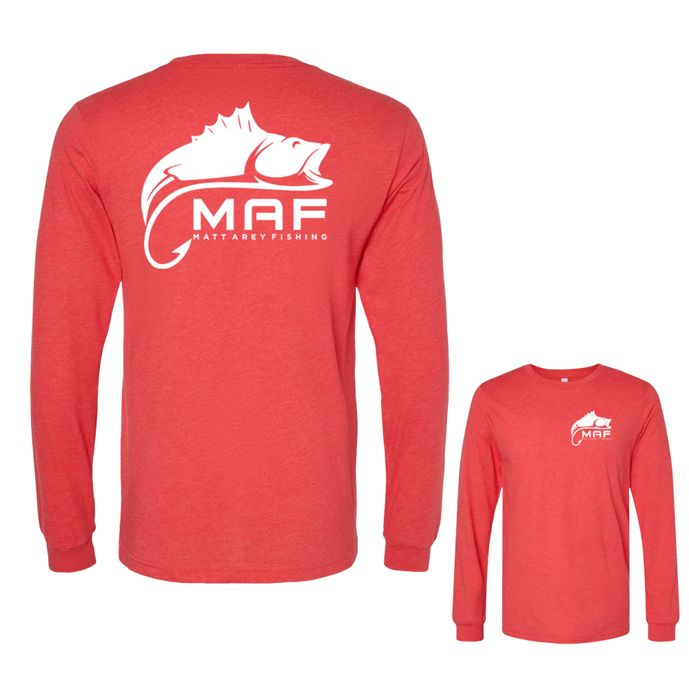 Matt Arey Heather Red Long Sleeve T-Shirt